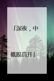 深夜，中概股高开