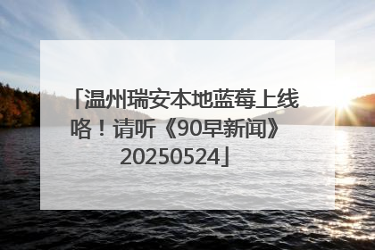 温州瑞安本地蓝莓上线咯！请听《90早新闻》20250524