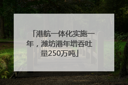 港航一体化实施一年，潍坊港年增吞吐量250万吨