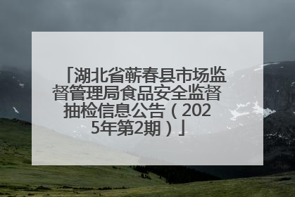 湖北省蕲春县市场监督管理局食品安全监督抽检信息公告（2025年第2期）