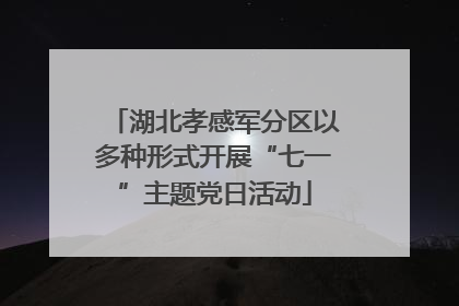 湖北孝感军分区以多种形式开展“七一”主题党日活动