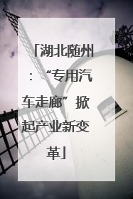 湖北随州：“专用汽车走廊”掀起产业新变革