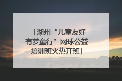 湖州“儿童友好 有梦童行”网球公益培训班火热开班