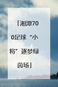 湘潭700足球“小将”逐梦绿茵场