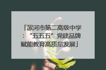 漯河市第二高级中学：“五五五”党建品牌赋能教育高质量发展