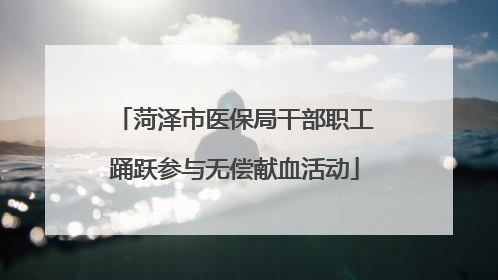 菏泽市医保局干部职工踊跃参与无偿献血活动