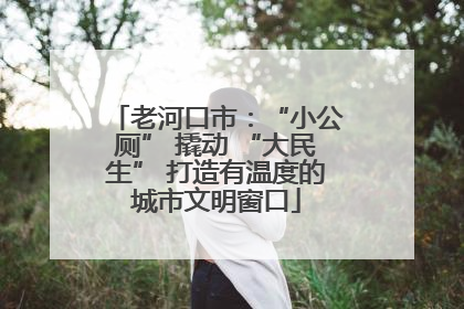 老河口市：“小公厕” 撬动 “大民生” 打造有温度的城市文明窗口