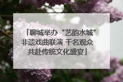 聊城举办“艺韵水城”非遗戏曲联演 千名观众共赴传统文化盛宴