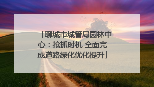 聊城市城管局园林中心：抢抓时机 全面完成道路绿化优化提升