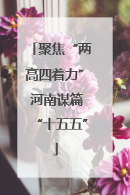 聚焦“两高四着力” 河南谋篇“十五五”