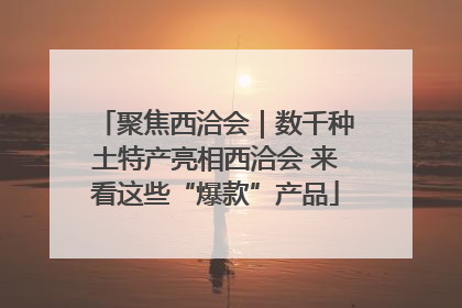 聚焦西洽会｜数千种土特产亮相西洽会 来看这些“爆款”产品