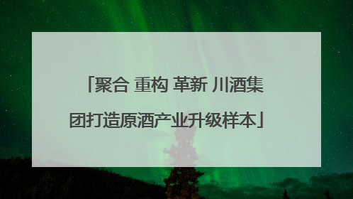 聚合 重构 革新 川酒集团打造原酒产业升级样本
