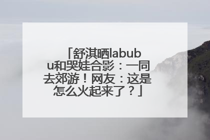 舒淇晒labubu和哭娃合影：一同去郊游！网友：这是怎么火起来了？
