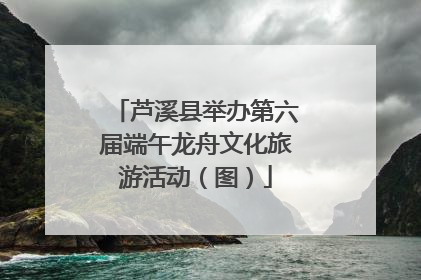 芦溪县举办第六届端午龙舟文化旅游活动（图）