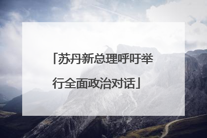 苏丹新总理呼吁举行全面政治对话