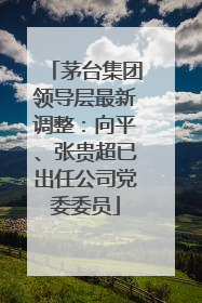 茅台集团领导层最新调整：向平、张贵超已出任公司党委委员