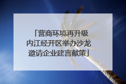 营商环境再升级 内江经开区举办沙龙邀请企业建言献策