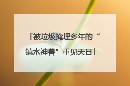 被垃圾掩埋多年的“镇水神兽”重见天日