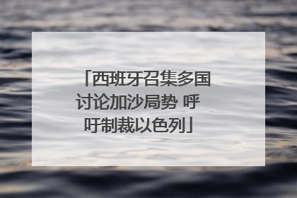西班牙召集多国讨论加沙局势 呼吁制裁以色列
