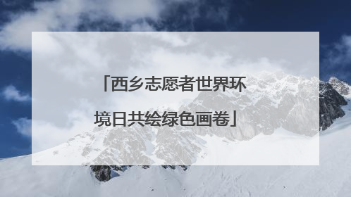 西乡志愿者世界环境日共绘绿色画卷