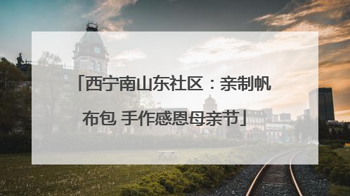 西宁南山东社区：亲制帆布包 手作感恩母亲节