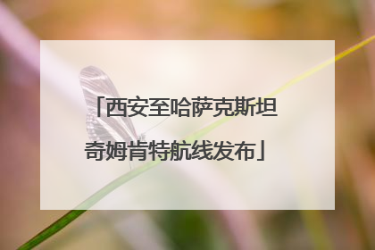 西安至哈萨克斯坦奇姆肯特航线发布