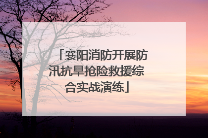 襄阳消防开展防汛抗旱抢险救援综合实战演练