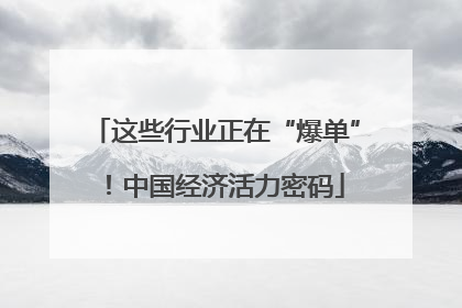这些行业正在“爆单”！中国经济活力密码