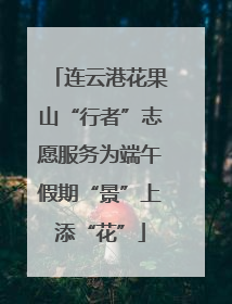 连云港花果山“行者”志愿服务为端午假期“景”上添“花”