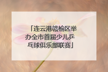 连云港赣榆区举办全市首届少儿乒乓球俱乐部联赛