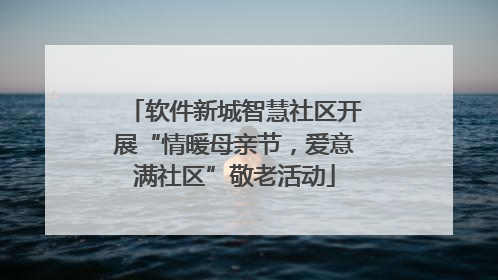 软件新城智慧社区开展“情暖母亲节，爱意满社区”敬老活动