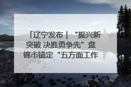 辽宁发布｜“振兴新突破 决胜勇争先”盘锦市锚定“五方面工作”力争全年地区生产总值增长5.5%左右