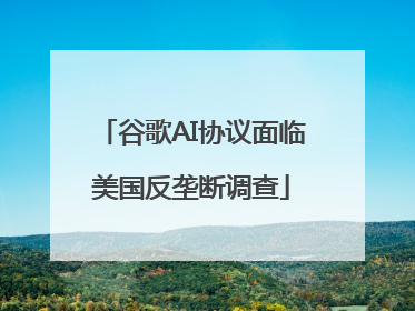 谷歌AI协议面临美国反垄断调查