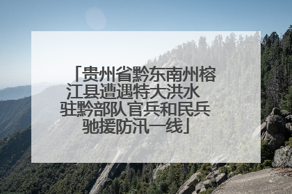 贵州省黔东南州榕江县遭遇特大洪水 驻黔部队官兵和民兵驰援防汛一线