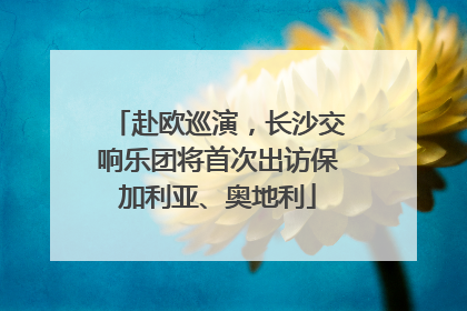 赴欧巡演，长沙交响乐团将首次出访保加利亚、奥地利