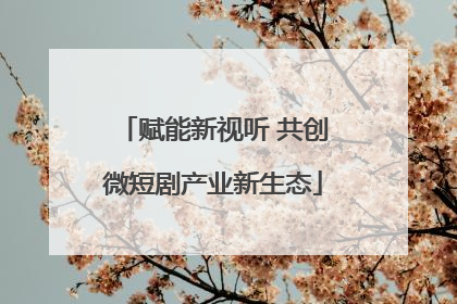 赋能新视听 共创微短剧产业新生态