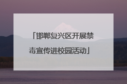邯郸复兴区开展禁毒宣传进校园活动