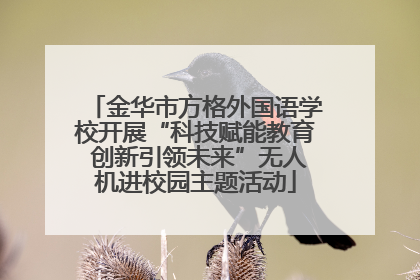 金华市方格外国语学校开展“科技赋能教育 创新引领未来”无人机进校园主题活动