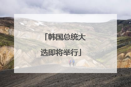 韩国总统大选即将举行