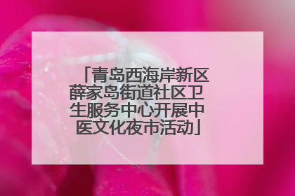 青岛西海岸新区薛家岛街道社区卫生服务中心开展中医文化夜市活动