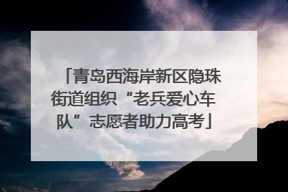 青岛西海岸新区隐珠街道组织“老兵爱心车队”志愿者助力高考