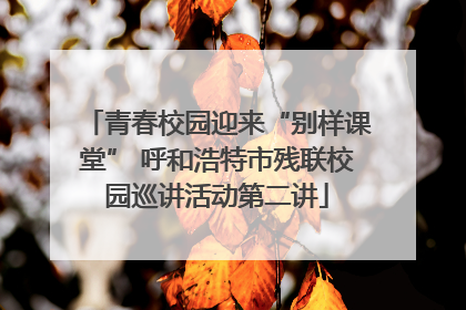 青春校园迎来“别样课堂” 呼和浩特市残联校园巡讲活动第二讲