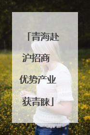 青海赴沪招商 优势产业获青睐