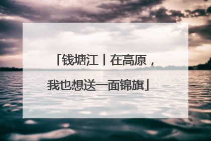 钱塘江丨在高原，我也想送一面锦旗