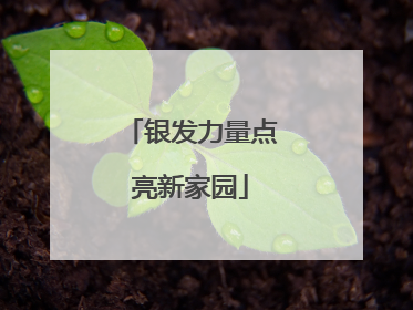 银发力量点亮新家园
