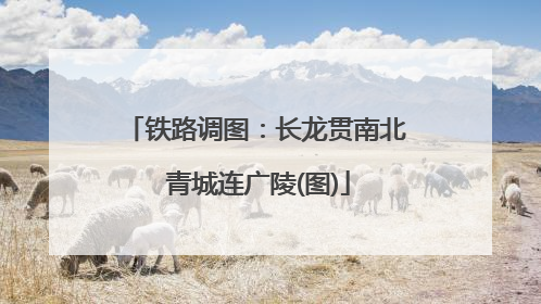 铁路调图：长龙贯南北 青城连广陵(图)