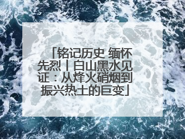 铭记历史 缅怀先烈丨白山黑水见证：从烽火硝烟到振兴热土的巨变
