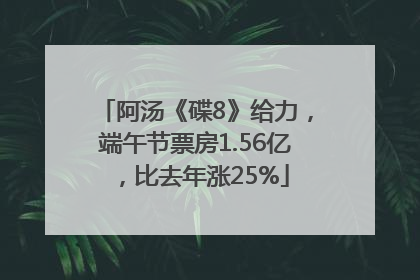 阿汤《碟8》给力，端午节票房1.56亿，比去年涨25%