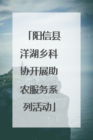 阳信县洋湖乡科协开展助农服务系列活动