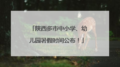 陕西多市中小学、幼儿园暑假时间公布！